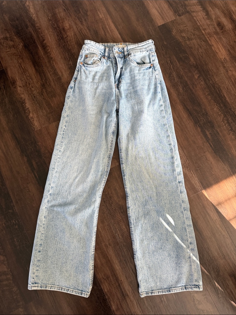 H&M Light Blue Wide Leg Jeans